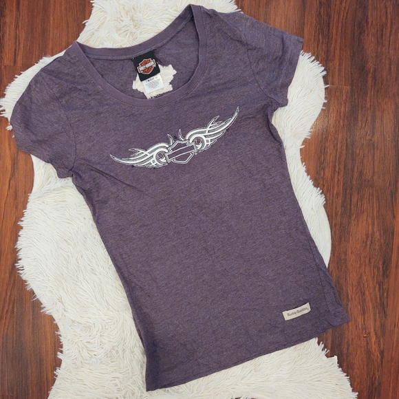 Harley-Davidson Tops - Harley-Davidson Purple Gem Tribal T-shirt